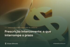Ampulheta ao lado de um cifrão, representando o tempo correndo contra o crédito na execução
